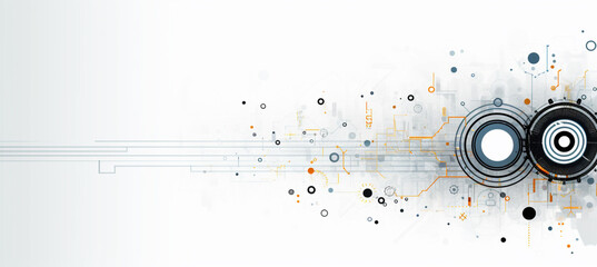 Obraz premium Abstract white background communication technology concept vector background