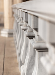 stone columns of traditional Islamic mosque in Grozny Chechnya