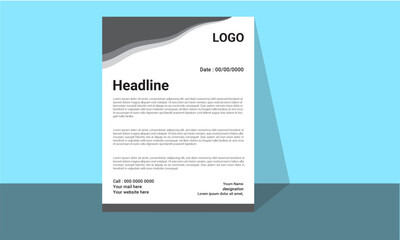 Modern corporate & Clean business style design letterhead template