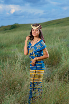 Beautiful women wearing local clothes from the Sumba Island. traditional clothing of Sumba island, East Nusa Tenggara province, Indonesia