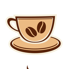 cup of coffee with chocolate, coffee cup Latte and cappuccino