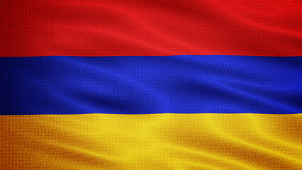 Waving Fabric Texture Of Armenia National Flag Graphic Background