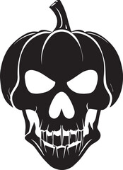 Halloween pumpkin vector skull art, pumpkin vector illustration