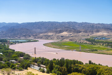 Fototapeta na wymiar view of the huanghe river in China