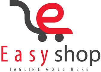 Online Shop logo designs template. easy shop logo