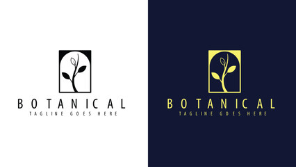 Luxury nature floral botanical frame in decorative style. botanical logo design with luxury colors