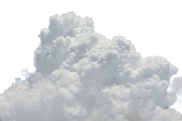 Cloud isolated transparency background.