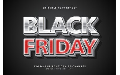 Editable 3D text effect, Black Friday style