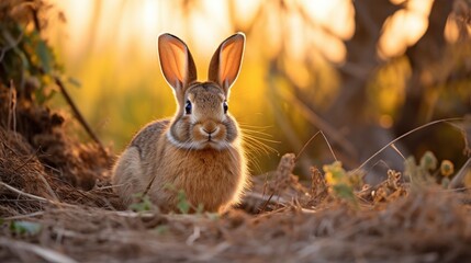 A breathtaking shot of a Rabbit his natural habitat, showcasing his majestic beauty and strength.