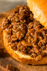 Homemade BBQ Sloppy Joe Sandwich