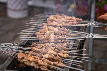 meat on the grill