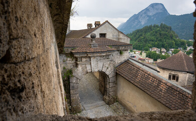 Fototapeta na wymiar Fort Kufstein, Austria, with Gate