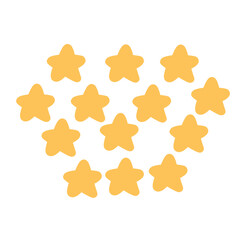 Star rating.yellow star shape.