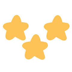 Star rating.yellow star shape.