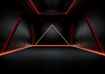 Modern Futuristic Red Neon Lights Background