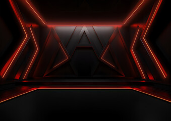 Modern Futuristic Red Neon Lights Background