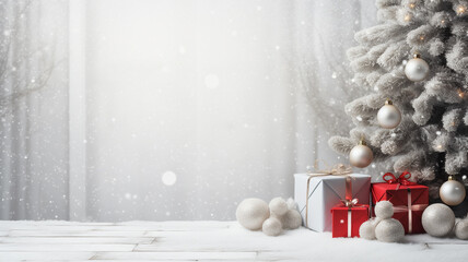 Christmas Elegance.Nordic Christmas.Christmas Serenity.Modern Christmas.Christmas elements with generous copyspace.Festive cheer with a lot of blank space.Whitespace.