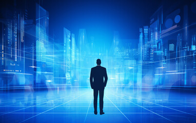 Abstract background dark blue with modern corporate concept