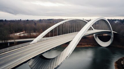Obraz premium bridge over the river at night