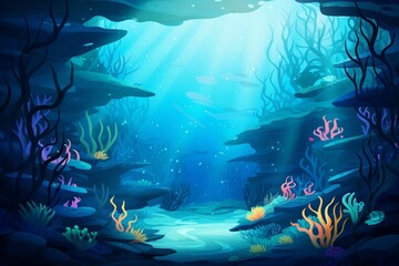Under the sea background.Generative AI
