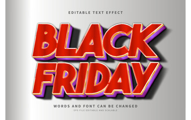 Cinematic Red Black Friday sale text effect