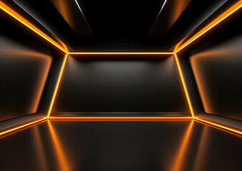 Modern Futuristic Yellow Neon Lights Background