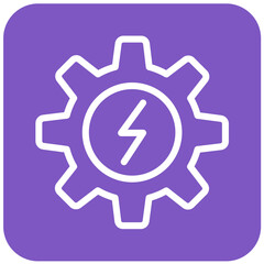 Electric gear Vector Icon Design Illustration