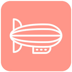 Blimp Vector Icon Design Illustration