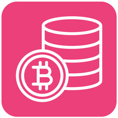 Bitcoin Vector Icon Design Illustration