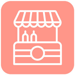 Food stall Vector Icon Design Illustration