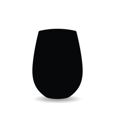 Luxurious glass water cup silhouette, glassware Juice limonade Cup.