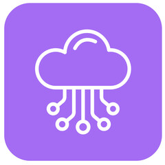 Cloud Hosting Vector Icon Design Illustration