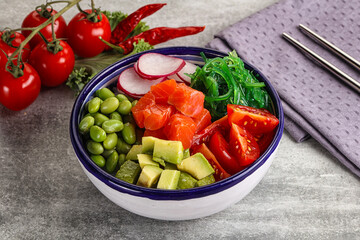 Hawaian cuisine - Poke with salmon