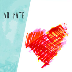No hate, Illustration