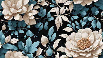 Beautiful trendy flower pattern. Small flowers. Fashionable template for design