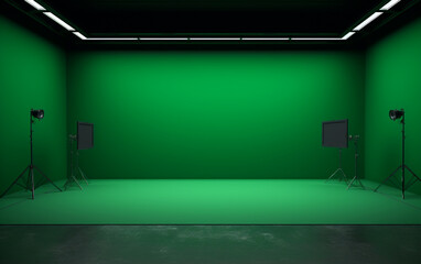 Green Screen Empty Studio Background
