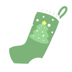クリスマスツリーの緑靴下⭐︎PNG
