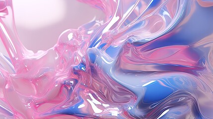 Obraz premium Iridescent holographic gradient background. Psychedelic colourful pattern. Modern artificial image