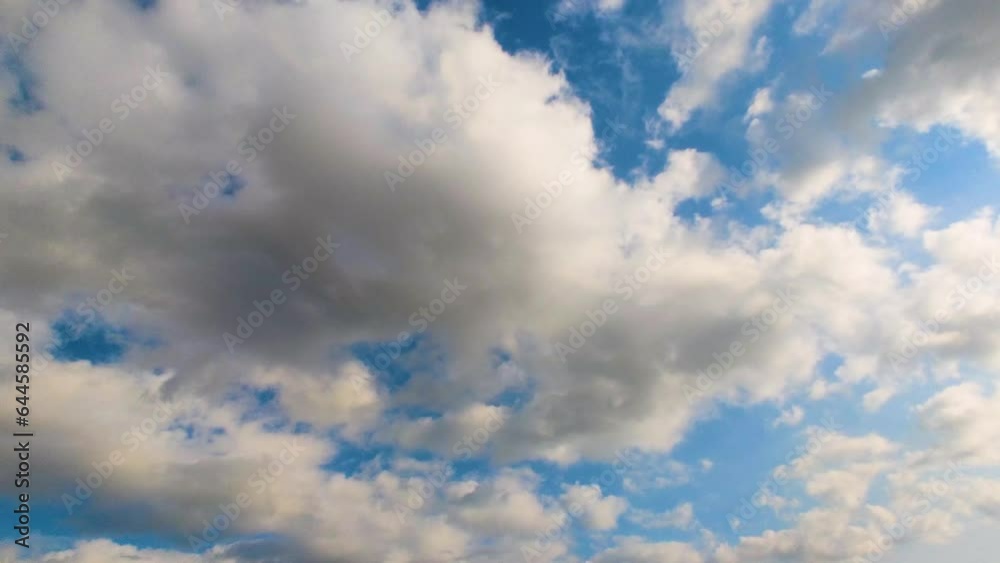 Poster time-lapse fast-flying clouds in the sky.