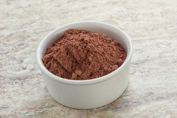 Natural organic cocoa powder for culinary