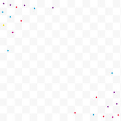 Color Stars Fun Vector Transparent Background.