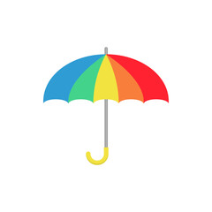 Colorful umbrella flat vector illustration