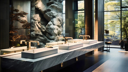 Touchless faucets and pure white sinks
