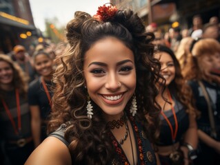 Fototapeta premium Women in the EDM Crowd