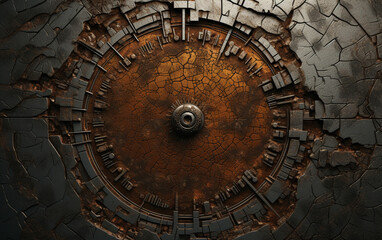 Fototapeta premium Abstract metal background art