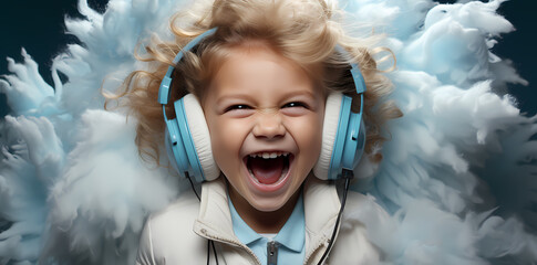 Girl with headphones