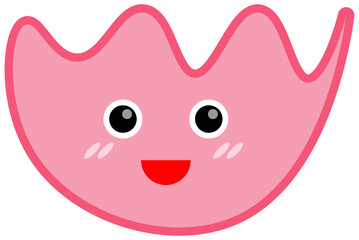 Smile shape icon. Vector illustration.	