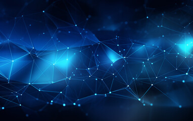 Abstract plexus blue geometrical shapes connection