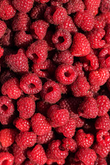 background juicy red raspberry texture