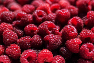 juicy red raspberry background texture